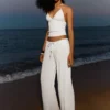 Wide Leg Elastik Belli Pantolonlar
