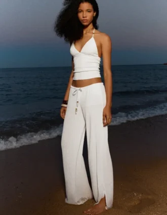 Wide Leg Elastik Belli Pantolonlar
