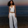 Wide Leg Elastik Belli Pantolonlar