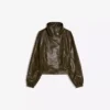 Yaka Detaylı Faux Leather Ceket – Ceketler ve Trençkotlar