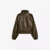 Yaka Detaylı Faux Leather Ceket – Ceketler ve Trençkotlar