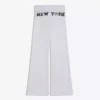 Yama Detaylı Peluş Geniş Paça Pantolonlar