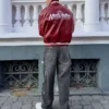 Yamalı Bol Kesim Kot Pantolon
