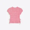 Yan Bağcıklı Büzgülü T-shirt