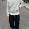 Yıkanmış Boxy Fit Kapüşonlu Sweatshirt – Sweatshirtler ve Kapüşonlular – Erkek