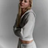 Yüksek Bel Fermuarlı Kapüşonlu Sweatshirt – #Bershkastyle – Kadın