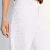 Yüksek Bel Parlak Straight Paça Kot Pantolonlar