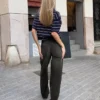 Yüksek Bel Straight Wide Leg Kot Pantolon – Pantolonlar