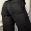 Yüksek Bel Straight Wide Leg Kot Pantolon – Pantolonlar