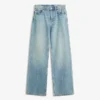 Yüksek Bel Straight Wide Leg Kot Pantolon – Pantolonlar