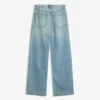 Yüksek Bel Straight Wide Leg Kot Pantolon – Pantolonlar