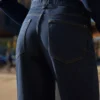 Yüksek Bel Straight Wide Leg Kot Pantolonlar – Pantolonlar – Kadın
