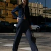 Yüksek Bel Straight Wide Leg Kot Pantolonlar – Pantolonlar – Kadın