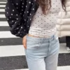 Yüksek Bel Wide Leg Düz Kesim Kot Pantolonlar