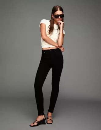 Yüksek Bel Yumuşak Skinny Kot Pantolonlar – Pantolonlar