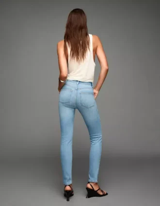 Yüksek Bel Yumuşak Skinny Kot Pantolonlar – Pantolonlar