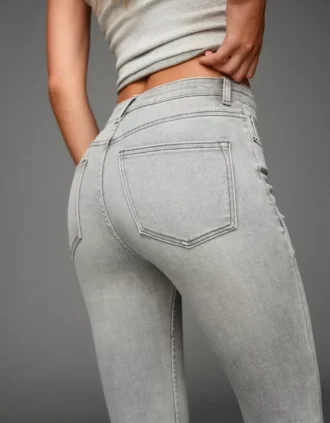 Yüksek Bel Yumuşak Skinny Kot Pantolonlar – Pantolonlar