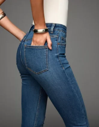 Yüksek Bel Yumuşak Skinny Kot Pantolonlar – Pantolonlar