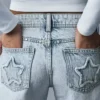 Yıldız Çivili Bol Kesim Kot Pantolon – Pantolonlar