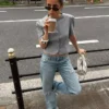 Yırtık, Düşük Bel, Straight Paça Kot Pantolon