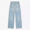 Yırtık Yüksek Bel Wide Leg Kot Pantolonlar