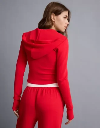 Yumuşak Fermuarlı Modal Karışımlı Kapüşonlu Sweatshirt – Sweatshirtler ve Kapüşonlular