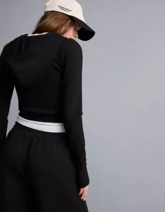 Yumuşak Fermuarlı Modal Karışımlı Kapüşonlu Sweatshirt – Sweatshirtler ve Kapüşonlular