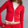 Yumuşak Fermuarlı Modal Karışımlı Kapüşonlu Sweatshirt – Sweatshirtler ve Kapüşonlular