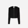 Yumuşak Fermuarlı Modal Karışımlı Kapüşonlu Sweatshirt